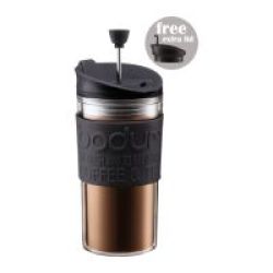 Bodum Travel Press Coffee Maker With Lid 350ml black