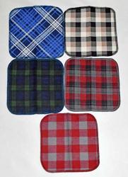 PLY 1 Plaid Printed Flannel 8X8 Inches Little Wipes Set Of 5