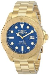 Invicta Men's 15193 Pro Diver Analog Display Swiss Quartz Gold-plated Watch Blue