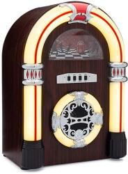 Clearclick Jukebox Bluetooth Speaker Lights Aux-in - Retro Style Handmade Wooden Exterior