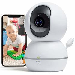 Geeni Smart Home Pet And Baby Monitor With Camera 1080P Wireless Wifi Camera With Motion And Sound Alert White