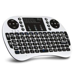 Rii I8+ Bt Mini Wireless Bluetooth Backlight Touchpad Keyboard With Mouse For Pc mac android White Rti8bt-2