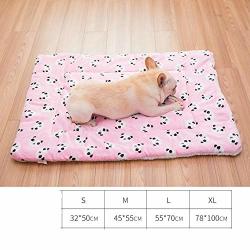 Tuotang Pet Dog Blankets Small Cushion Four Seasons General Thicker Quilt Large Dog Kennel Kennel Cat Litter Mat Summer Foundation Panda Head M