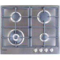 60CM Gas Hob With 4 Gas Burners Incl. Triple Flame Stainless Steel