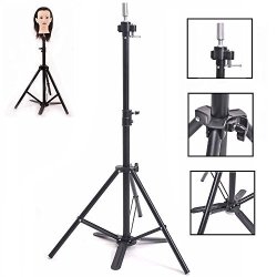 Mannequin Head Holder Tripod Stand, 55 Adjustable Stand Holder for Beauty  Hair Salon Hairdressing Training with Carry Bag