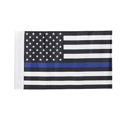 E-most Universal Replacement Motocycle Flag Sleeved 6"X9" Thin Blue Line American Flag