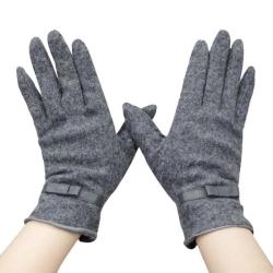 Butterfly Knot Soft And Warm Female Glove Fitness Women Mujer 2016 Phone ... - Dark Grey One Size