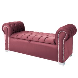 Destiny Sleigh Storage Ottoman-king-pink