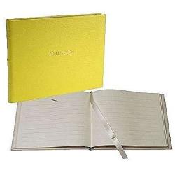 Our Bound Guest Book In Fine Neon-yellow Leather For A Lasting Record By Graphic Image