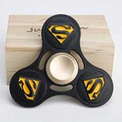 Superman Fidget Spinner Smooth Custom Tri Spinner Super Man Hand Spinner With Ceramic Bearing Metal And Durable. Stress Reducer Toy & Perfect For Adhd