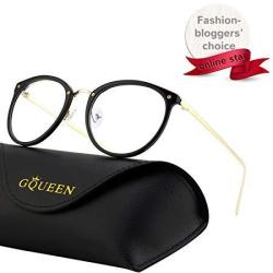 GQUEEN Fashion Blue Light Blocking Computer Glasses Anti Glare Eye Fatigue With TR90 Frame And Metal Arm Transparent Lens GQ510