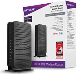 Netgear N600 8X4 Wifi Docsis 3.0 Cable Modem Router C3700 Certified For Xfinity From Comcast Spectrum Cox Spectrum & More