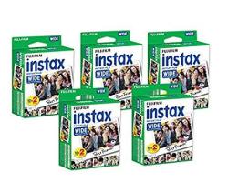 Fujifilm Instax Wide Film For Fuji Instant Film Camera 5 Pack Twin Pack Of Instax Films Total 100 Sheets