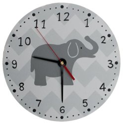 Chevron Elephant Clock