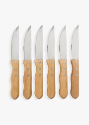 Wooden Handle Kitchen Knife Set 6 Piece
