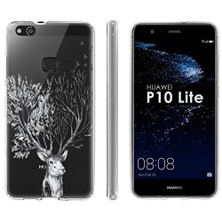 Huawei P10 Lite Tpu Silicone Phone Case Mobiflare Clear Ultraflex Thin Gel Phone Cover - Deer Skull For Huawei P10 Lite 5.2" Screen