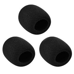 Shappy 3 Pack Large Foam MIC Windscreen Covers For Technica AT2020 ATR2500 Mxl 550 Samson Meteor MIC Or Other Condenser Microphones
