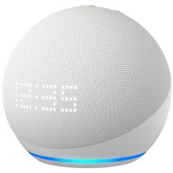 Amazon - Echo Dot With Clock 5TH Gen 2022 Release Smart Speaker With Alexa - Glacier White