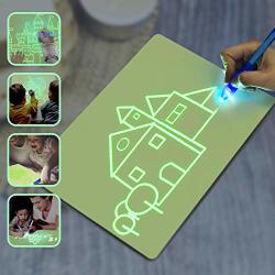 Kid Light Drawing Pad, Doodle Board Drawing Tablet Luminescent Board Glow  in Dark Painting Developing Educational Toys Gifts for Toddlers Over 3  Years Old 