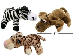 Paws Pet 8IN Squeaker Animal Plush Toy 1PC Assorted Styles