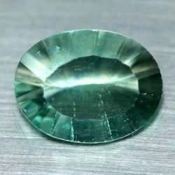 Natural Green China Fluorite Concave Facet 3.19CT 11.3X8.6MM