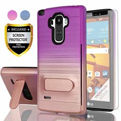 Aymecl LG G Stylo Phone Case LG G4 Stylus Case With HD Screen Protector Not Fit LG G4 Card Slots Holder Plastic Tpu Hybrid Gradient