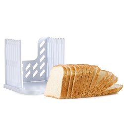 MAGGIE Vangoddy Foldable Adjustable Compact Bread Cutter Toast Slicer White
