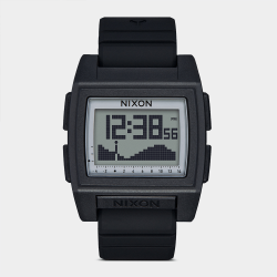 Nixon Men&apos S Base Tide Pro Black Positive Digital Silicone Watch