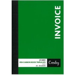 A5 Carbon Invoice Book JD66BO