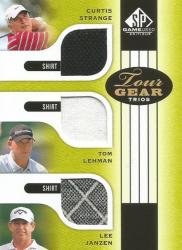 Curtis Strange tom Lehman lee Jansen - "signature Golf 12" - Certified Triple "event Golf Memo" Card