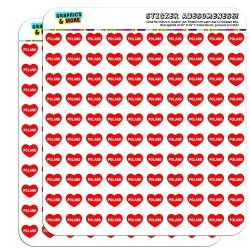 Graphics And More I Love Heart Poland Planner Calendar Scrapbooking Crafting Stickers - 200 1 2" 0.5" Opaque Stickers