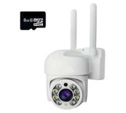 @home Home & Office Security Full Colour Smart Wireless Network Operated Camera & 8GB Sd Card