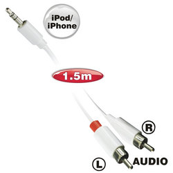 Ellies Ipod & Iphone Stereo Cable 2RCA - 3.5MM