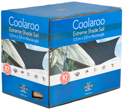 Coolaroo 5m x 3m Rectangle Extreme Shade Sail in Charcoal