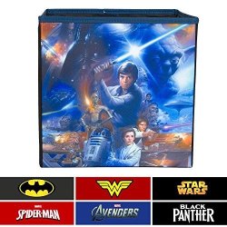 Everything Mary Star Wars Collapsible Storage Bin By Disney - Cube Organizer For Closet Kids Bedroom Box Playroom Chest - Foldable Home Decor Basket