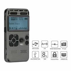 Tongtong Portable Digital Voice Recorder Rechargeable Audio Digital Voice Recorder Support 8GB Memory Noise Reduction MP3 Player