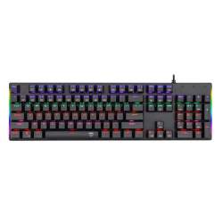 Malbitech T-dagger Naxos Rainbow Colour LIGHTING|150CM Cable|mechanical Gaming Keyboard - Black