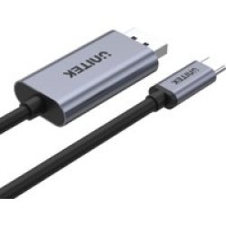 UNITEK V1409A Cable Gender Changer Usb-c Displayport Black Grey To 2 M