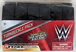 12-PACK Black Turnbuckles - Wwe Ringside Exclusive Wicked Cool Toys Toy Wrestling Action Figure Playset Accessory Pack Ring Not Included