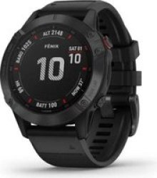 Garmin Fenix 6 Pro Smartwatch Black With Black Band