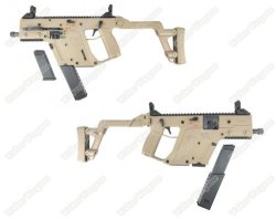Coyote Airsoft Chris Vector G2 Kv Airsoft Electric Rifle Aeg - Black With 2 Mag - Tan