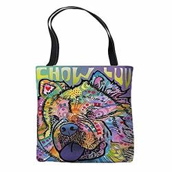 Cafetime Cute Chow Chow Tote Bags Muilt Color Double Sided Printing Canvas Animals Bag Art Dog Designed Shopping Handle Bags 45X45CM