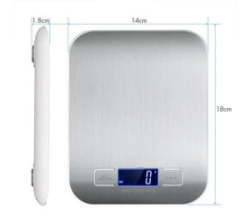 - 1G-10KG Digital Kitchen Scale - Silver