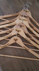 Personalised Wooden Wedding Hangers