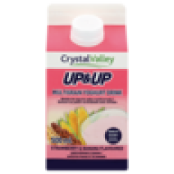 Crystal Valley Up & Up Strawberry & Banana Flavoured Multigrain Yoghurt Drink 500ML