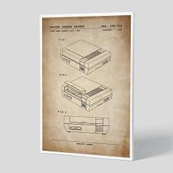 Retro Nes Gaming Console Patent Patent Poster Unframed Gaming Decor Gifts Under $15