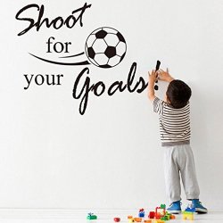 Hatop New Shoot For Your Goals Football Soccer Removable Decal Wall Sticker Home Decor