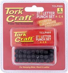 Tork Craft Letter Punch Set 5MM A-z Black Finish