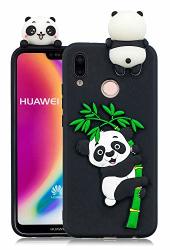 Huawei P20 Lite Panda Case 3D Cartoon Cute Animal Phone Cover For Huawei P20 Lite Silicone Rubber Cases Girls Black