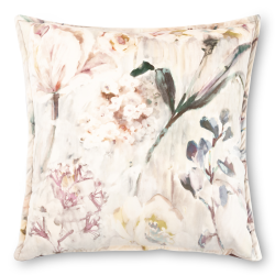 @home Scatter Cushion Soft Pink Floral Print Velvet 60X60